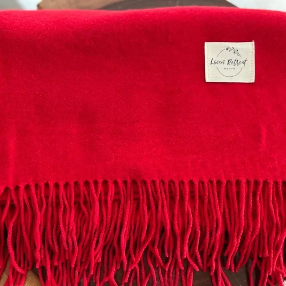 Soft warm scarf is a mixture of acrylic and cashmere condition is new